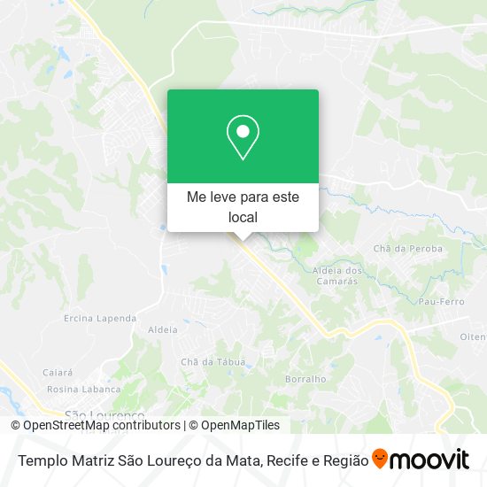 Templo Matriz São Loureço da Mata mapa