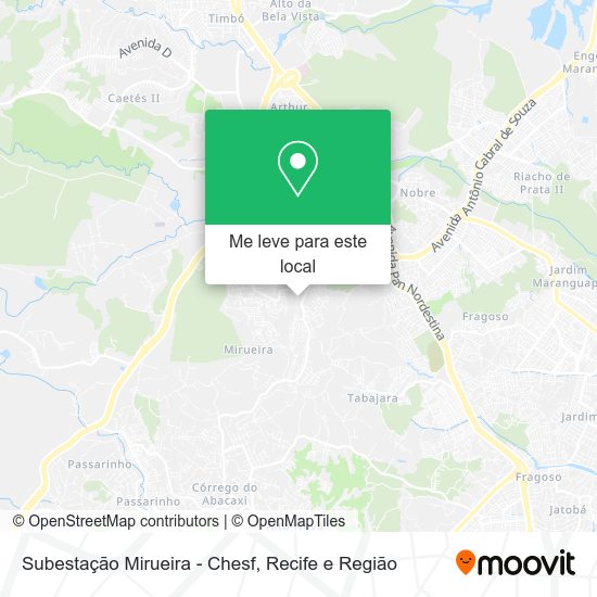 Subestação Mirueira - Chesf mapa