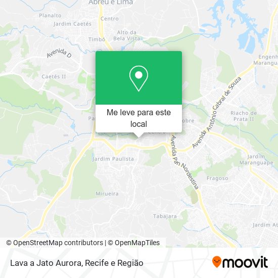 Lava a Jato Aurora mapa