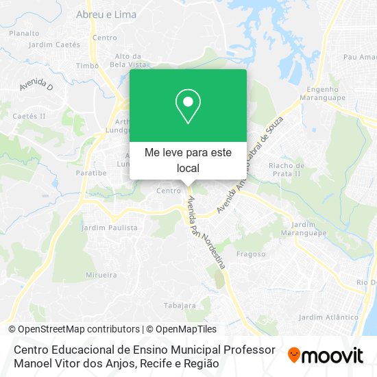 Centro Educacional de Ensino Municipal Professor Manoel Vitor dos Anjos mapa