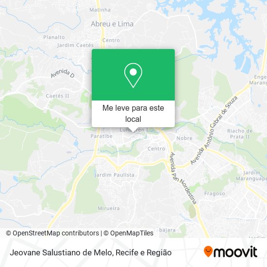 Jeovane Salustiano de Melo mapa