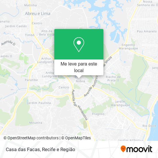 Casa das Facas mapa