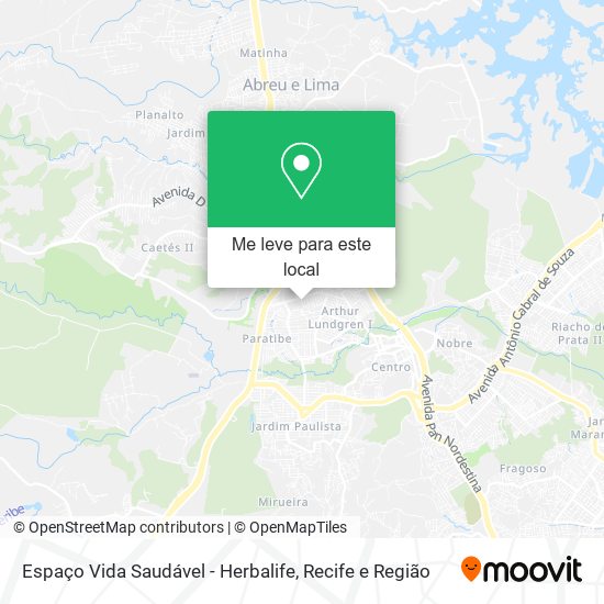 Espaço Vida Saudável - Herbalife mapa