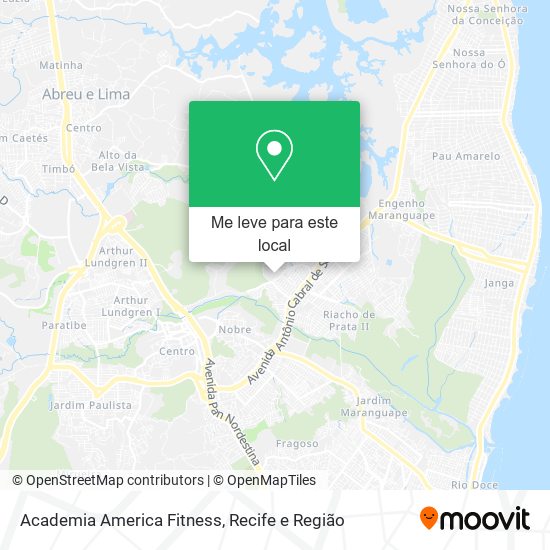 Academia America Fitness mapa