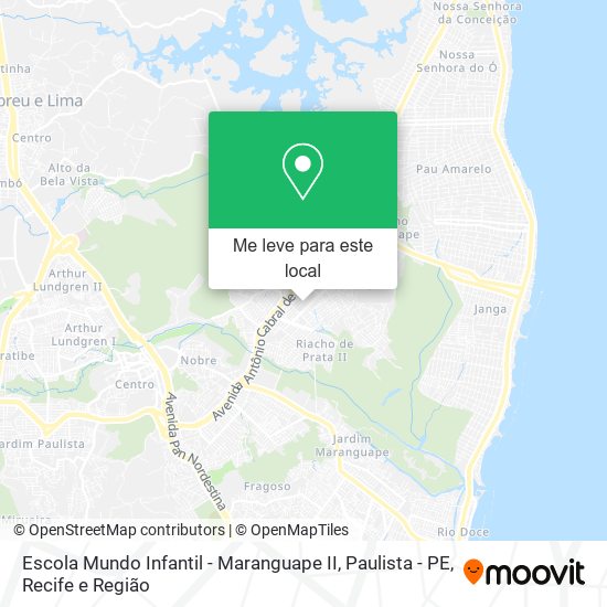 Escola Mundo Infantil - Maranguape II, Paulista - PE mapa