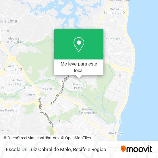 Escola Dr. Luiz Cabral de Melo mapa