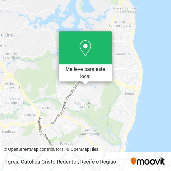 Igreja Católica Cristo Redentor mapa