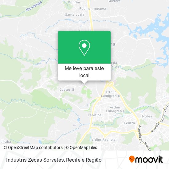 Indústris Zecas Sorvetes mapa