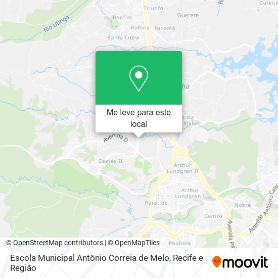 Escola Municipal Antônio Correia de Melo mapa