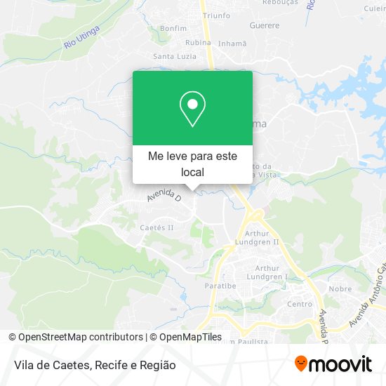 Vila de Caetes mapa