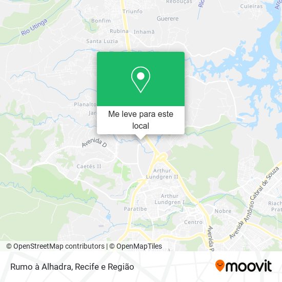 Rumo à Alhadra mapa
