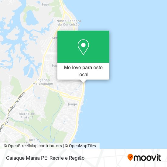 Caiaque Mania PE mapa