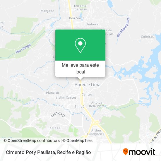 Cimento Poty Paulista mapa