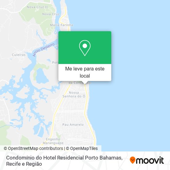 Condomínio do Hotel Residencial Porto Bahamas mapa