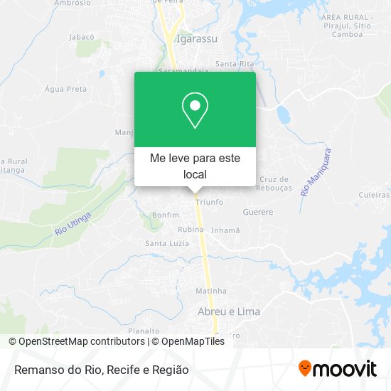 Remanso do Rio mapa