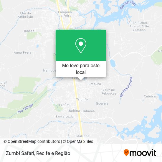 Zumbi Safari mapa