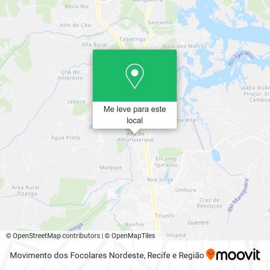 Movimento dos Focolares Nordeste mapa