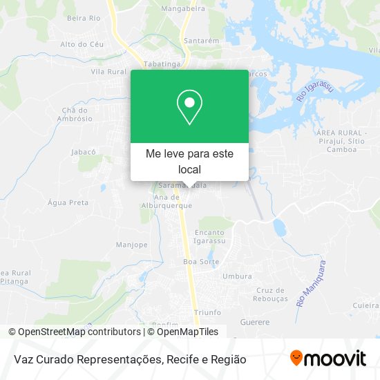 Vaz Curado Representações mapa