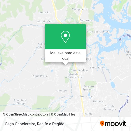 Ceça Cabelereira mapa