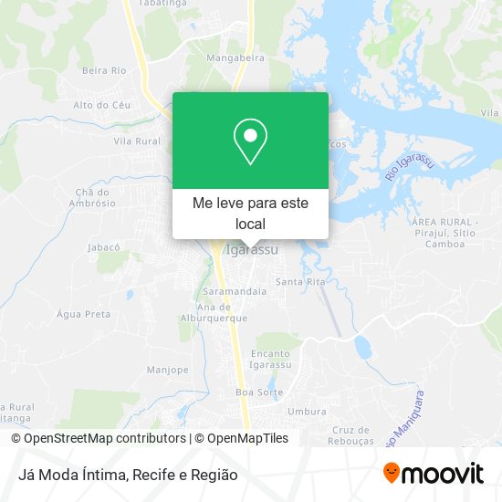 Já Moda Íntima mapa