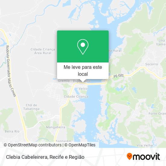 Clebia Cabeleirera mapa