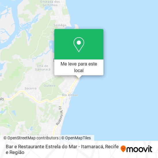 Bar e Restaurante Estrela do Mar - Itamaracá mapa