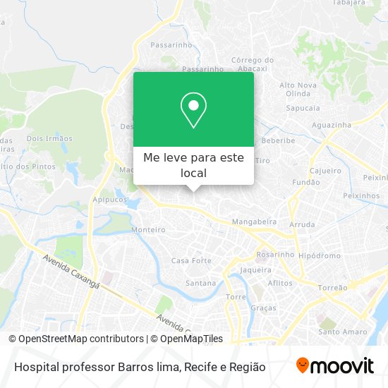 Hospital professor Barros lima mapa
