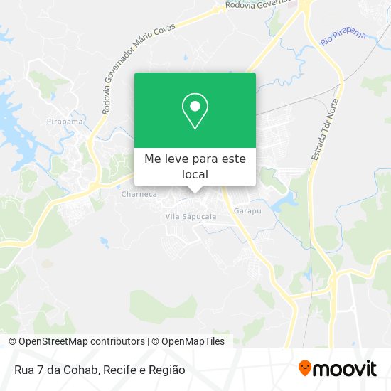 Rua 7 da Cohab mapa