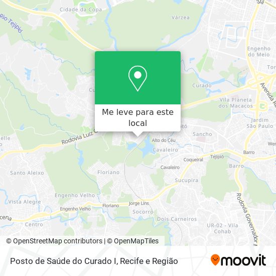 Posto de Saúde do Curado I mapa