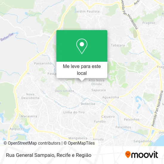 Rua General Sampaio mapa