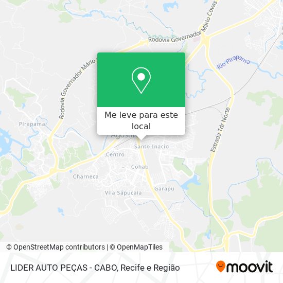 LIDER AUTO PEÇAS - CABO mapa