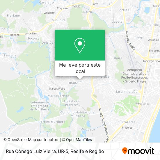 Rua Cônego Luiz Vieira, UR-5 mapa