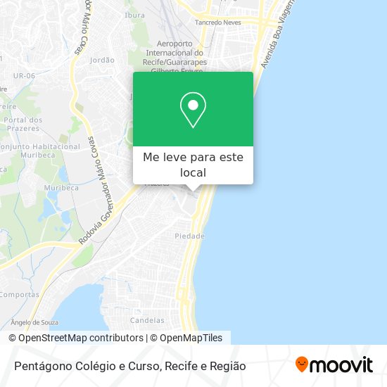 Pentágono Colégio e Curso mapa