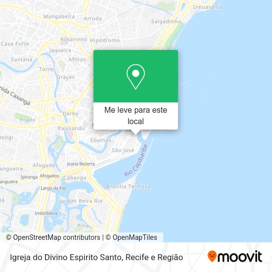 Igreja do Divino Espirito Santo mapa