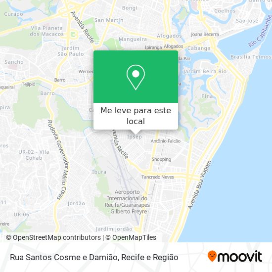 Rua Santos Cosme e Damião mapa