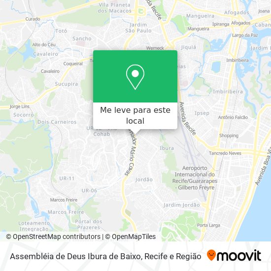 Assembléia de Deus Ibura de Baixo mapa