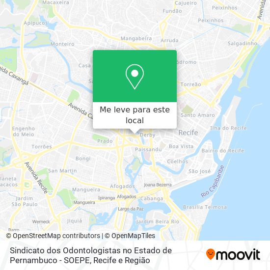 Sindicato dos Odontologistas no Estado de Pernambuco - SOEPE mapa