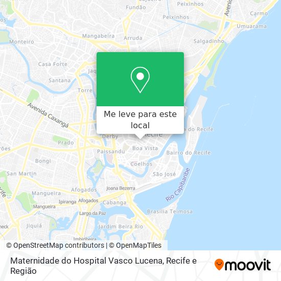 Maternidade do Hospital Vasco Lucena mapa