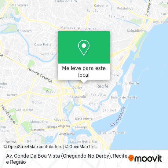 Av.  Conde Da Boa Vista (Chegando No Derby) mapa