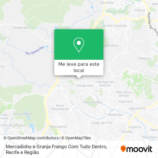 Mercadinho e Granja Frango Com Tudo Dentro mapa