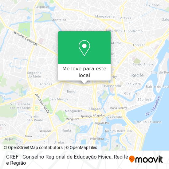 CREF - Conselho Regional de Educação Física mapa