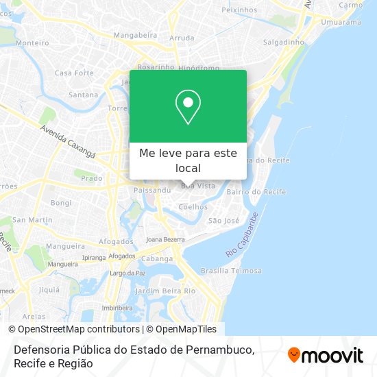 Defensoria Pública do Estado de Pernambuco mapa