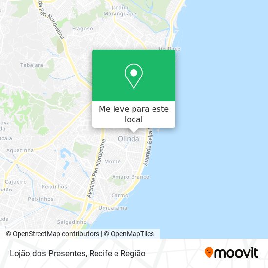 Lojão dos Presentes mapa