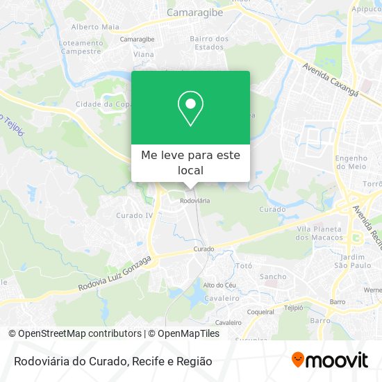 Rodoviária do Curado mapa