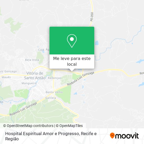 Hospital Espiritual Amor e Progresso mapa