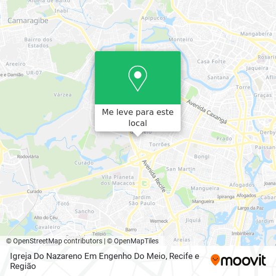 Igreja Do Nazareno Em Engenho Do Meio mapa