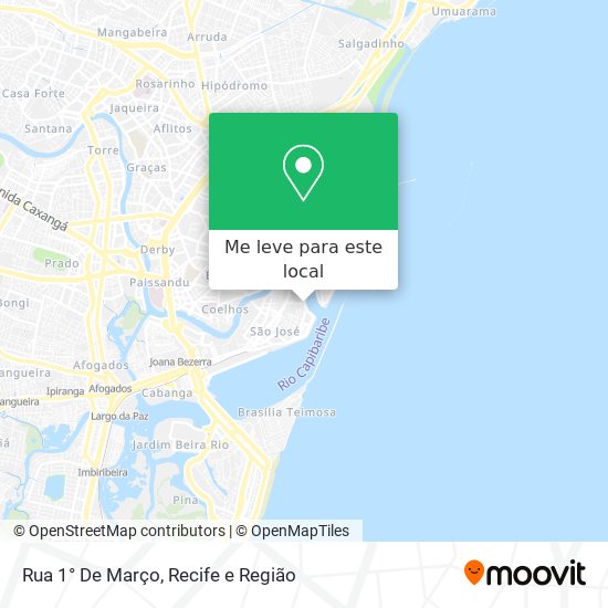 Rua 1° De Março mapa