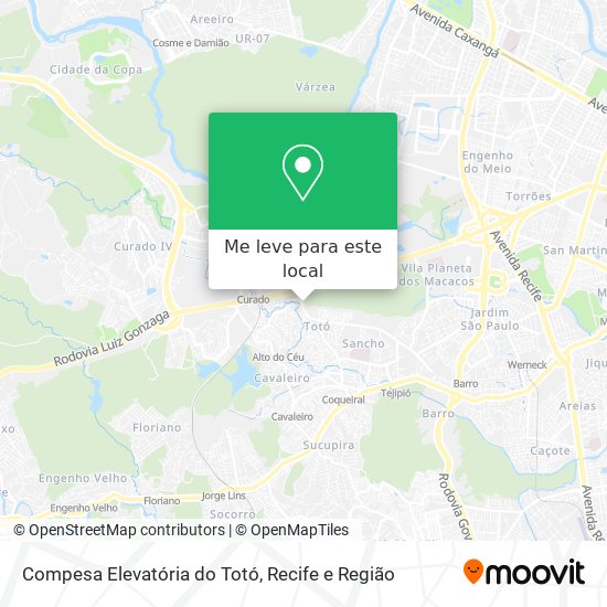 Compesa Elevatória do Totó mapa