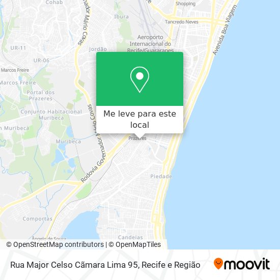 Rua Major Celso Cãmara Lima 95 mapa
