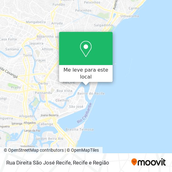 Rua Direita São José Recife mapa